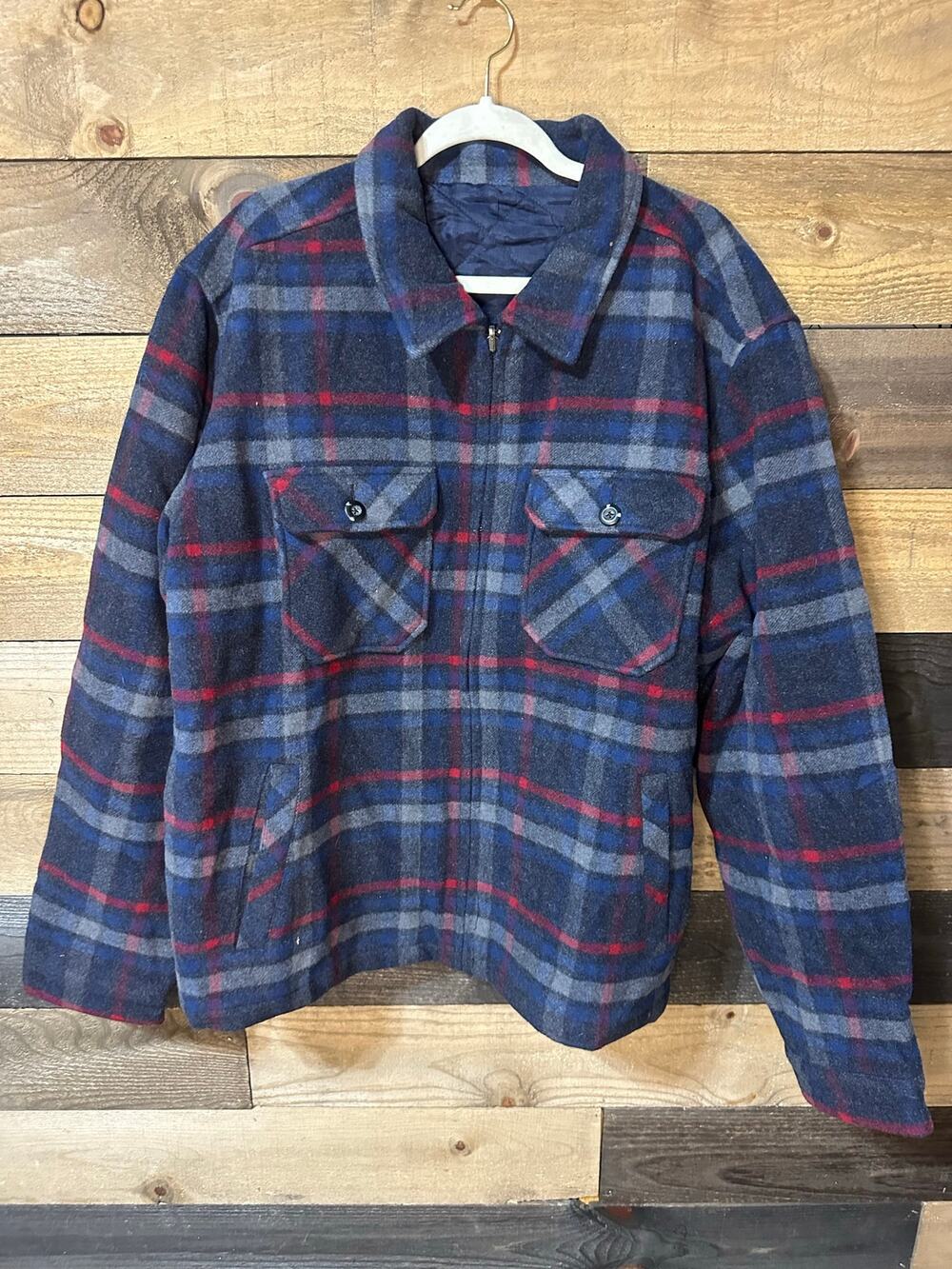 GUIDE GEAR Men’s Vintage Wool Blend Reversible Shirt Jacket Size XL EUC